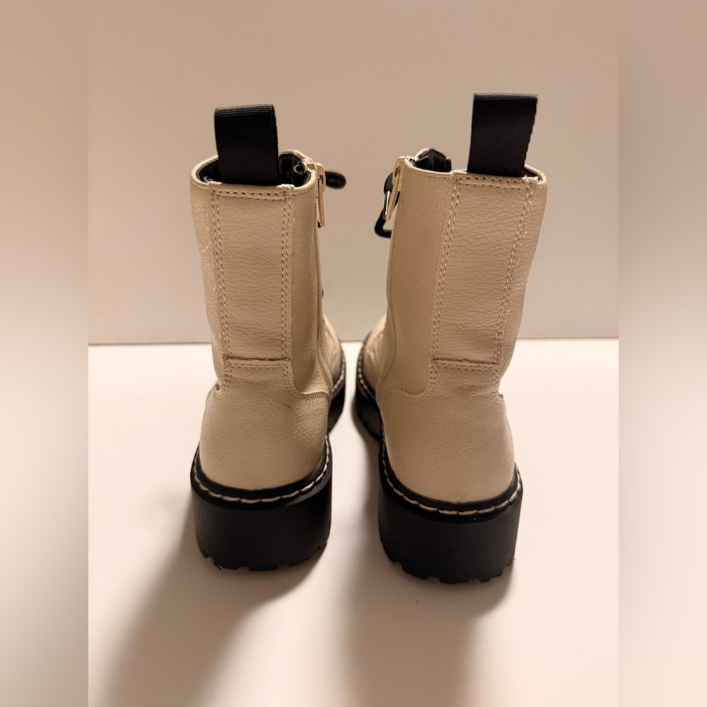 Sincerely Jules Cream Lace-Up Boots - Picture 5 of 8
